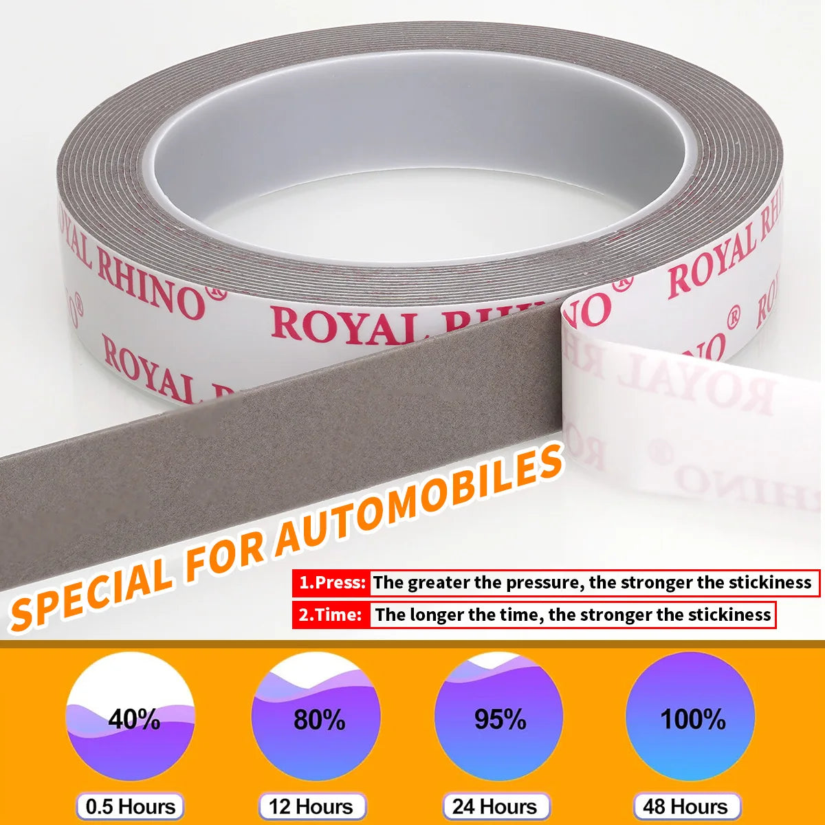 450CM Extra Strong Double Sided Tape Adhesive Car Special Tear Off Without Leaving Traces High Viscosity Mounting Fixing Sticky