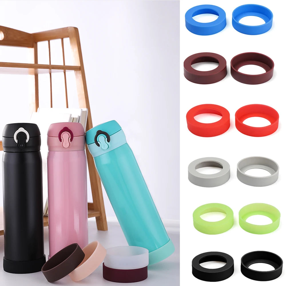 Silicone Thermos Cup Coasters Non-Slip Durable Table Mats Round Insulation Cup Mat Anti-fall Water Drink Bottle Pad Kitchen tool