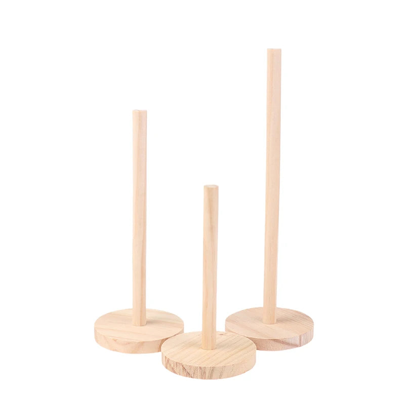 1PC Easy To Assemble Wooden Paper Towel Holder For Kitchen, Living Room, And Bedroom - Vertical Tissue Rack For Home Decoration