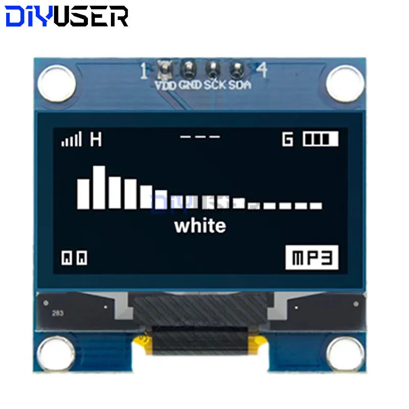 1.3" OLED LCD Display Module SH1106 128X64 IIC I2C SPI White/Blue Color Screen Breakout Board for