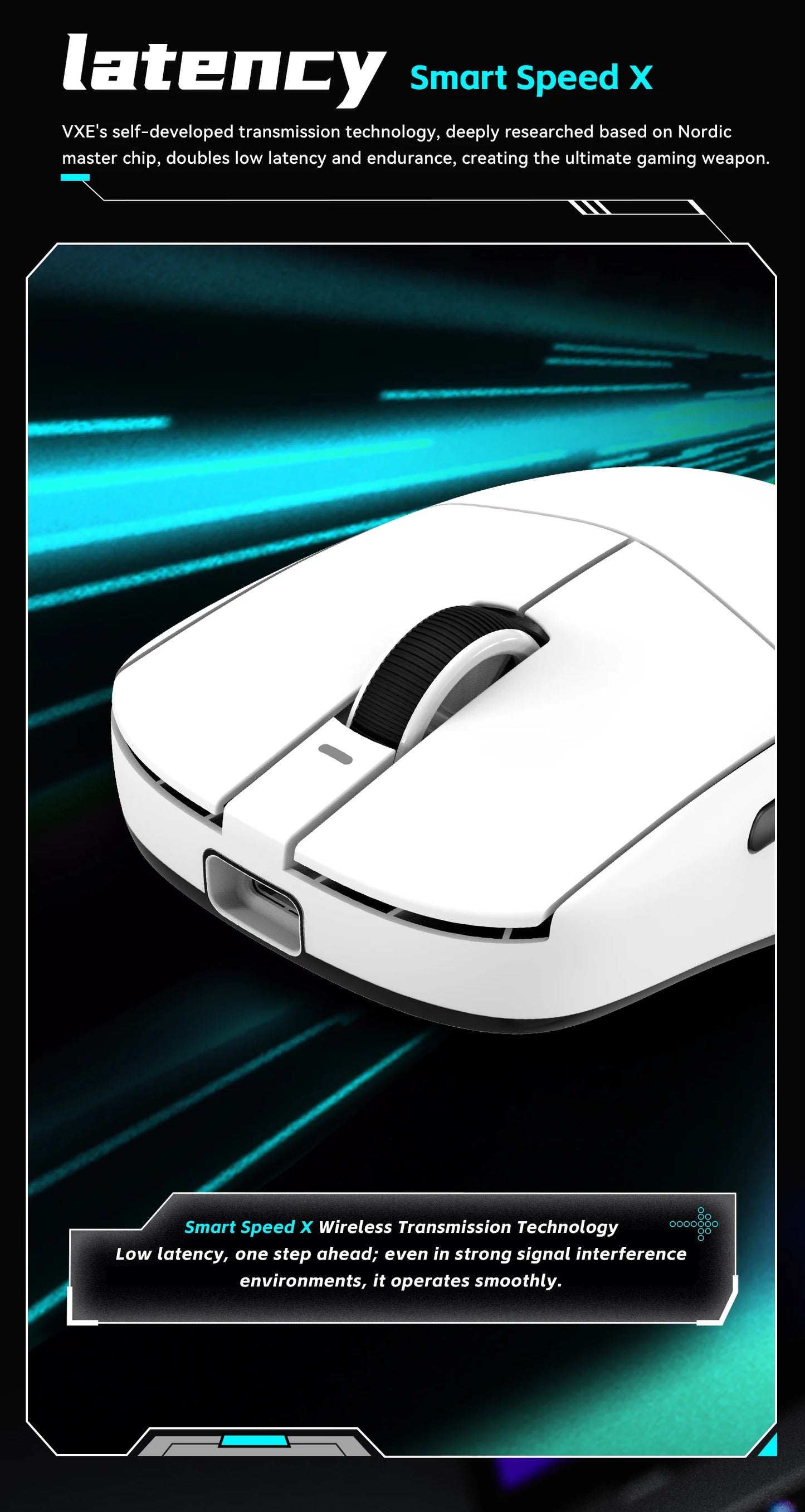 ATK VXE Dragonfly R1 Mouse of The Game E-Sports Long Battery Life Paw3395 Lightweight Ergonomic Three-Mode Bluetooth Mouse