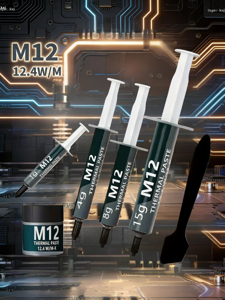 Thermal Paste Thermal Conductive Grease Paste 12.4 W/MK 1/4/8/15/30g For Game PC PS5 CPU GPU Cooling