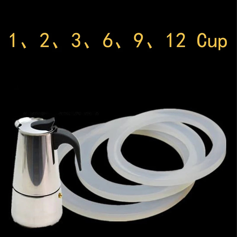 2 Pc Silicone Seal Ring Flexible Washer Gasket Ring Kitchen Coffee Parts Makers Accessories