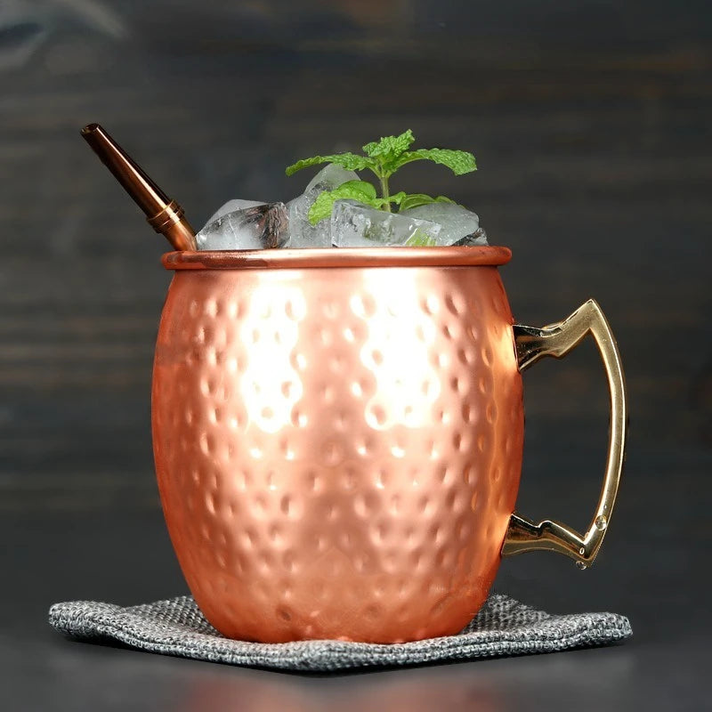 1PC 530ml Stainless Steel Moscow Mule Mug Kitchen Bar Beer Cup Coffee Mug Drinkwares Cup