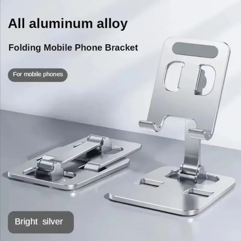 Universal Mobile Phone Holder Foldable Desk Phone Holder Mount Stand For iPhone 12-16 Tablet Desktop Aluminum Alloy Holder