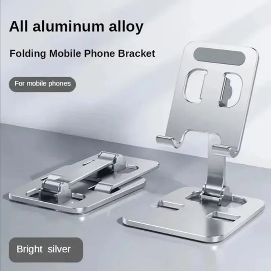 Universal Mobile Phone Holder Foldable Desk Phone Holder Mount Stand For iPhone 12-16 Tablet Desktop Aluminum Alloy Holder