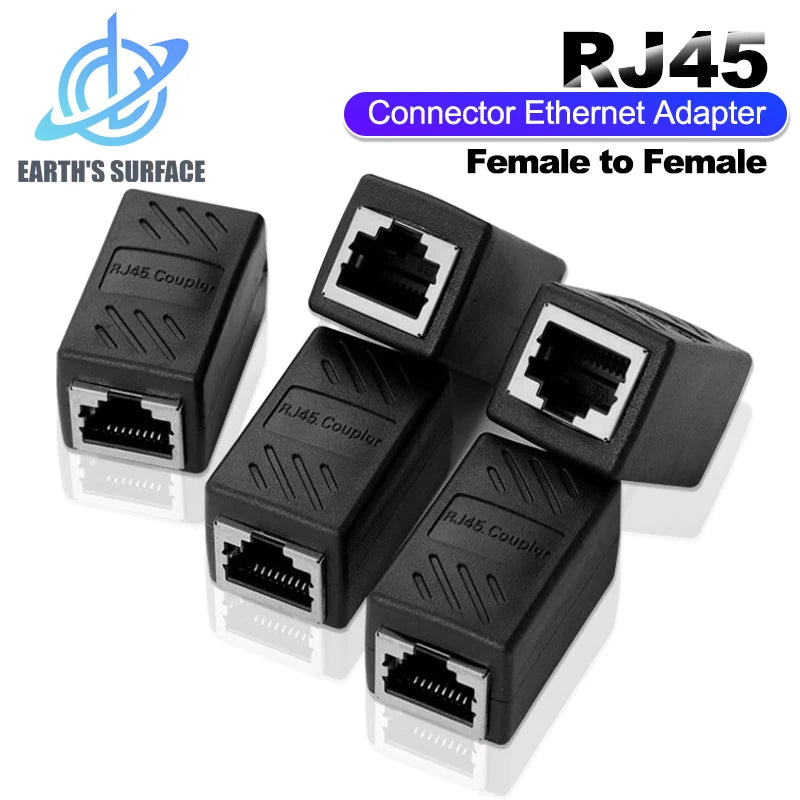 RJ45 Coupler Cat7 Cat6 Ethernet Adapter Gigabit Interface Network Extender Convertor Female to Female Connector Extension Cable