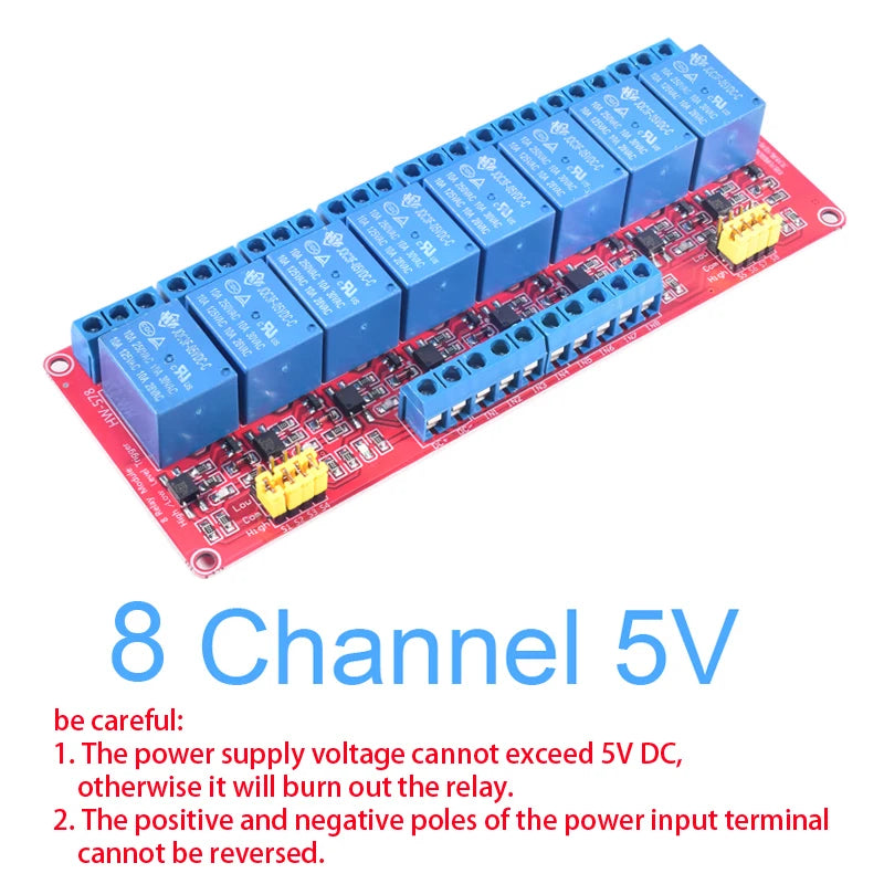 High/Low Level Trigger Relay Module 1/2/4/8 Channel 5V12V24V Home Intelligent Control Module With Optocoupler Isolation Output
