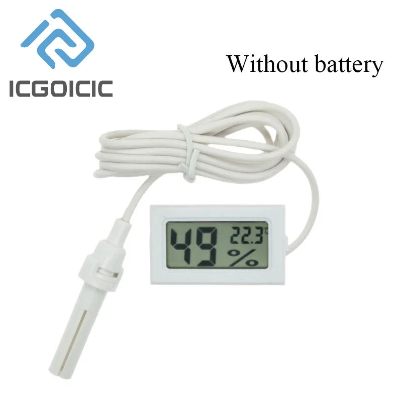 Mini LCD Digital Thermometer With Waterproof Probe For Freezer Refrigerator Indoor Outdoor