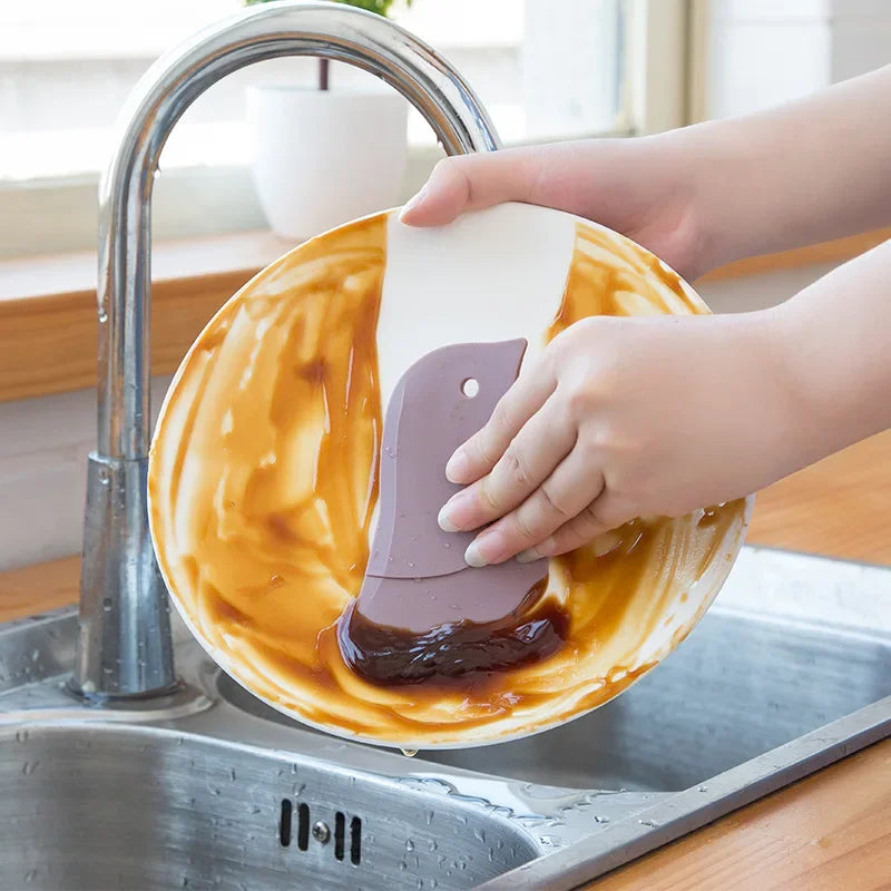 Penguin Soft Scraper Multifunctional Oil Scraper Kitchen Baking Tool Stove Dirt Remover Oil Scraper Kitchen Cleaning Tool