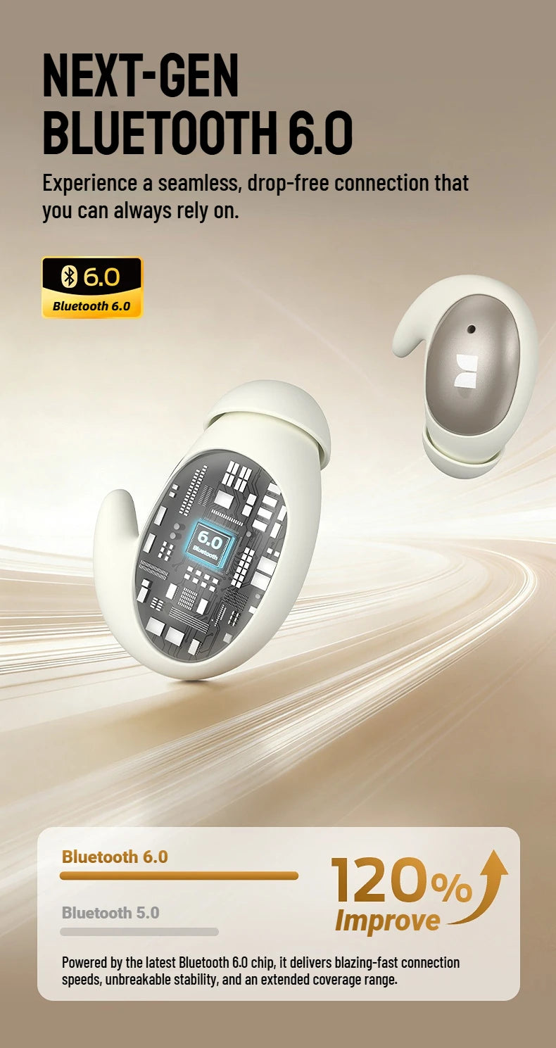 Monster Passive Noise Canceling Sleep Earphone Bluetooth 6.0 Sleep Earbuds for Side Sleepers Hifi Stereo TWS Wireless Headphone