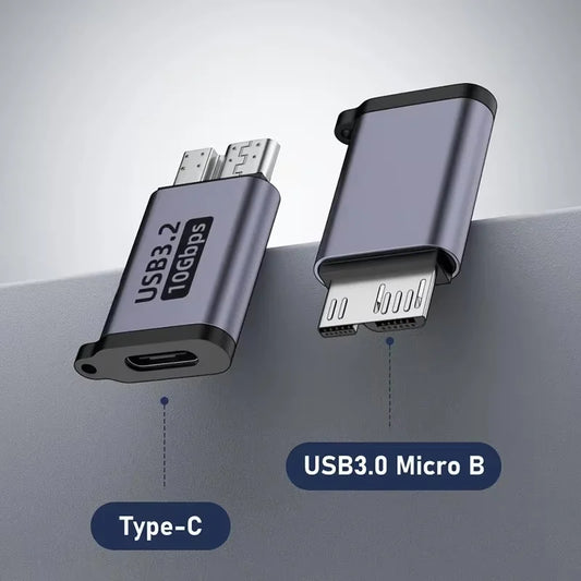 USB C 3.0 Micro B Male To Type C Female Adapter Type-C To Micro B Connector for Laptop External Hard Drive Disk Box Samsung S5