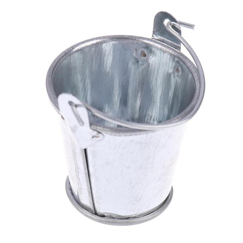 New Quality  Dollhouse Miniature Metal Bucket Mini Kitchen Decor Pretnd Play Toy 3.5*3*2.5cm