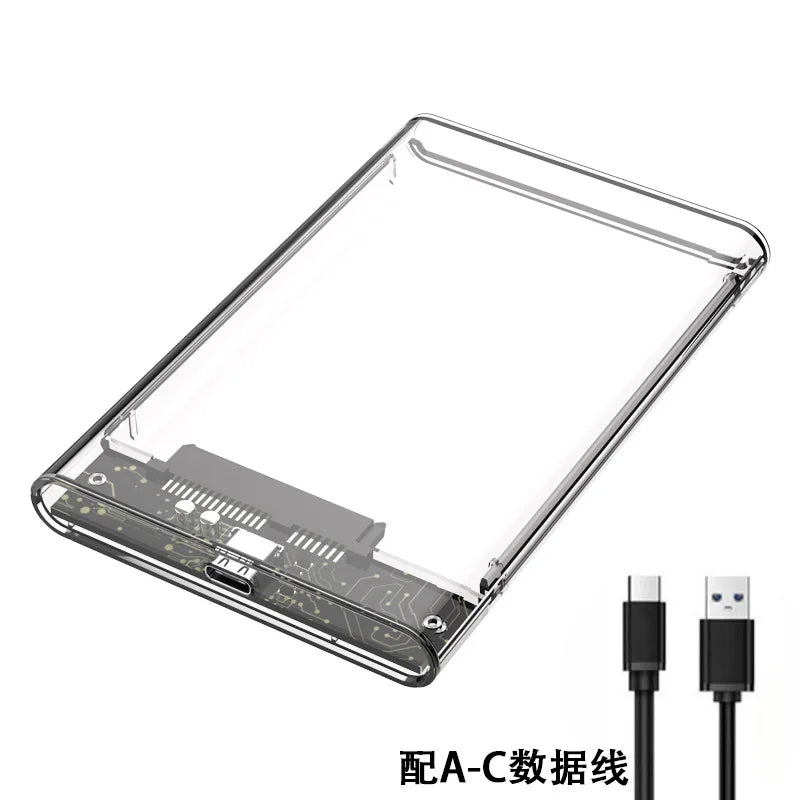 USB 3.0 HDD Enclosure 2.5" SATA HDD SSD External Hard Drive Case 5Gbps High Speed External Hard Drive Disk Box for PC Laptop