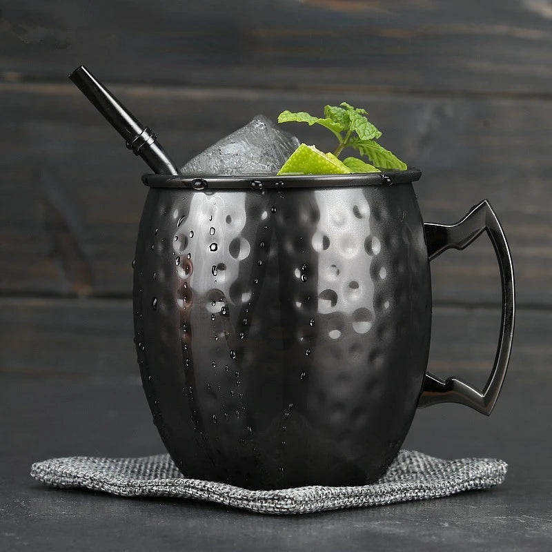 1PC 530ml Stainless Steel Moscow Mule Mug Kitchen Bar Beer Cup Coffee Mug Drinkwares Cup