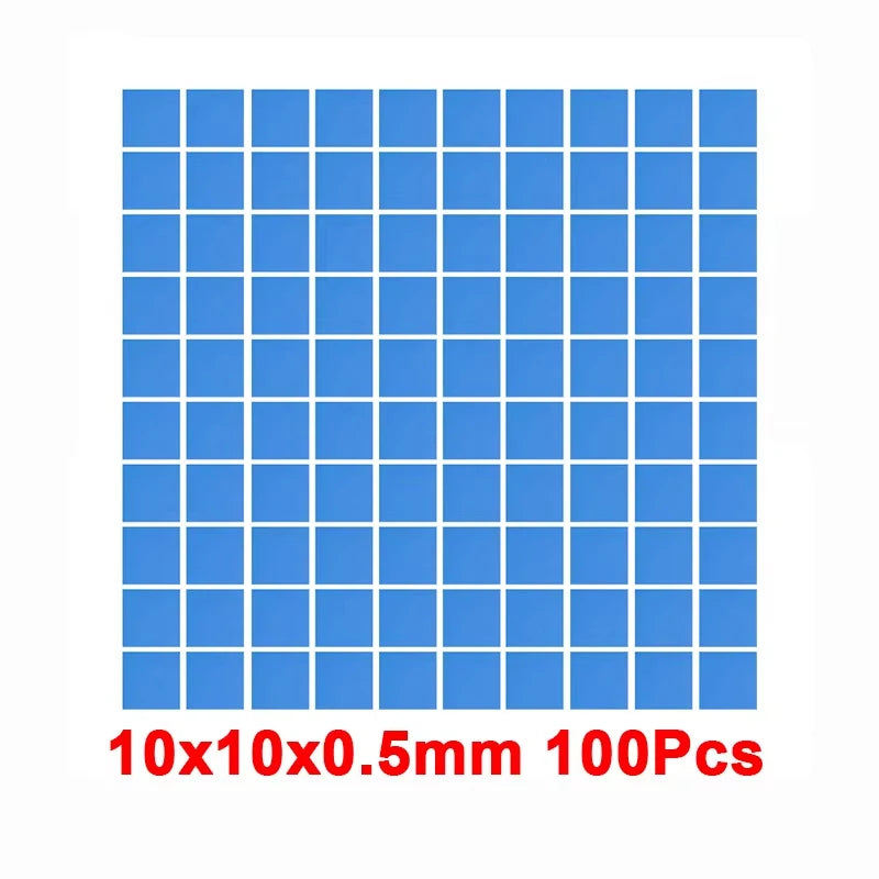 RGEEK 6W/M.K GPU CPU Heat Sink 100mm*100mm Cooling Conductive Silicone Pad Heat Sink Thermal Pad for Computer Desktop Accessory