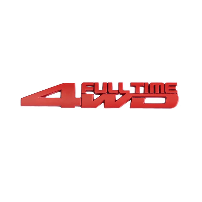 3D Metal 4WD Logo Decals Emblem Badge Car RearTrunk Fender Adhesive Badge Body Sticker ForToyota RAV 4 Hyundai Honda Accessories