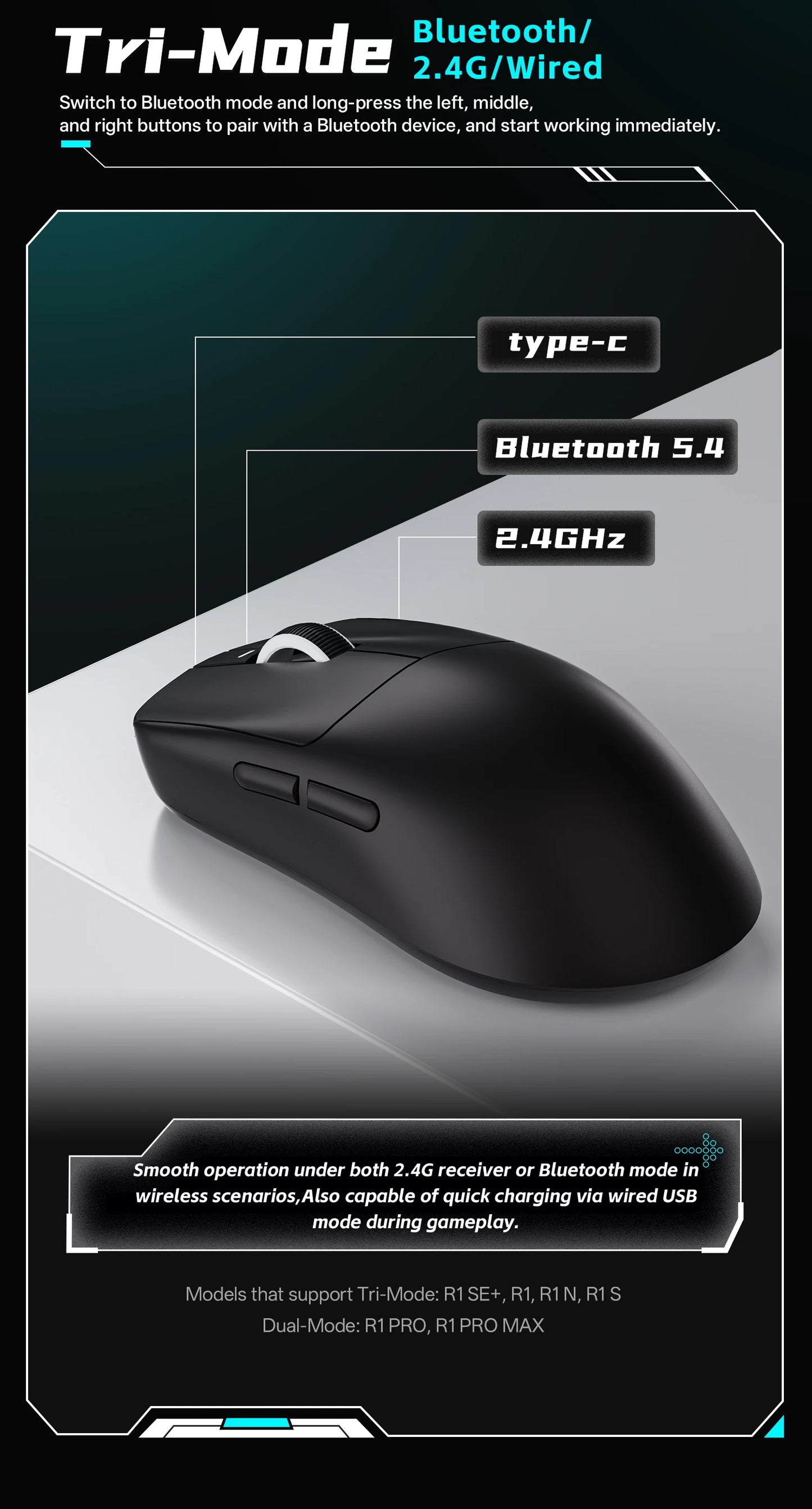 VXE Dragonfly R1 Wireless Mouse PAW3395 Sensor Nordic 52840 2KHz FPS Game Mouse Intelligent Speed Low Delay Game Office