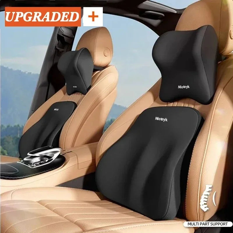 Car Headrest/1pc Lumbar Pillow 100% High Rebound Imported Memory Foam Car Neck Pillow Waist Support High End Car Seat Pillow