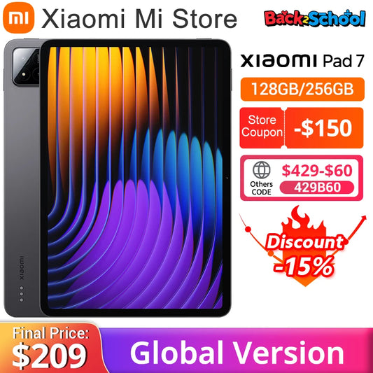 Xiaomi Pad 7 Global Version Mi Tablet Snapdragon 7+ Gen 3 11.2" 3.2K 144Hz Display Adreno GPU 45W Turbo charge 8850mAh