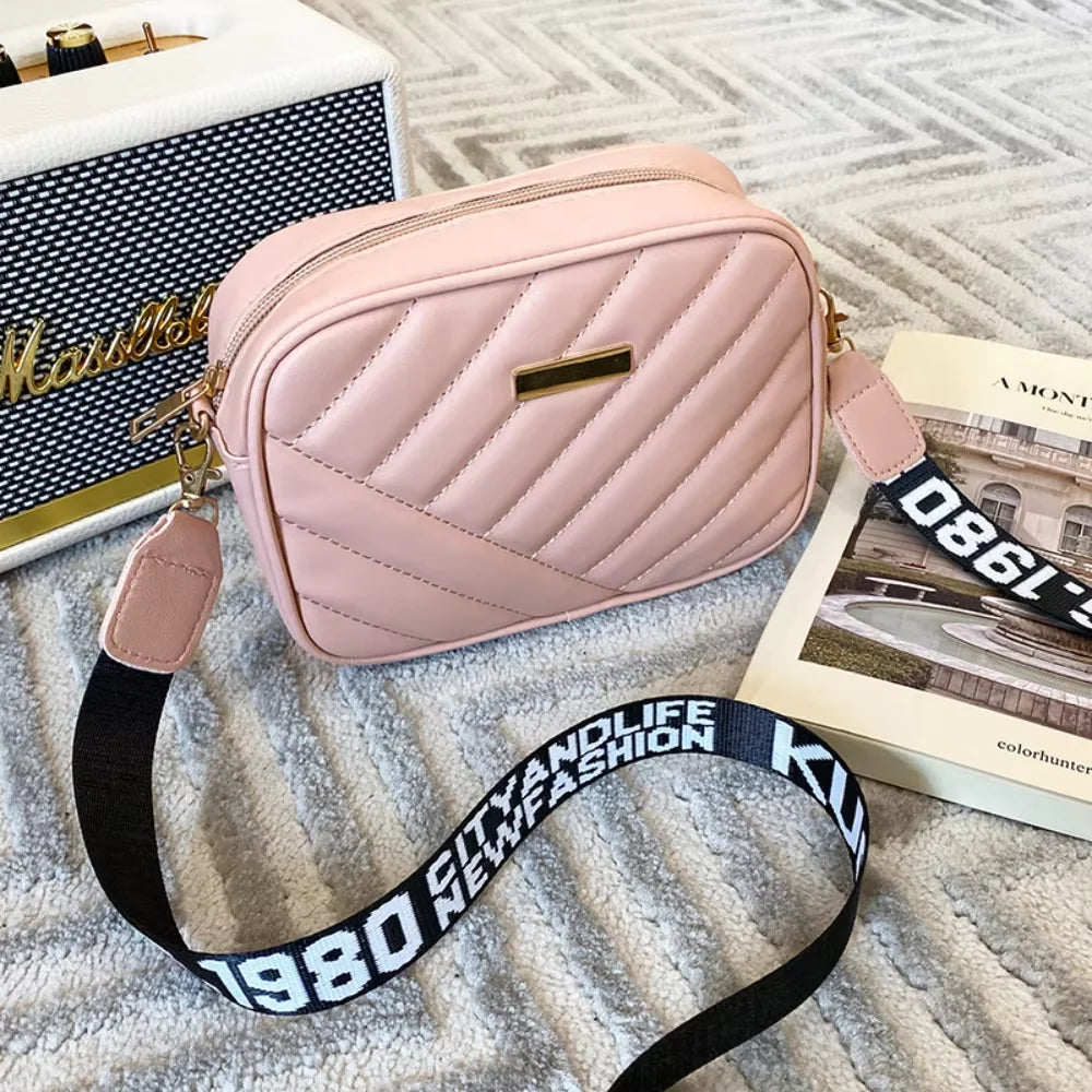 HOMEFISH High Quality PU Shoulder Bags for Woman's Handbag Simple Crossbody Casual Messenger Bag Cool Shoulder Bags Phone Bag
