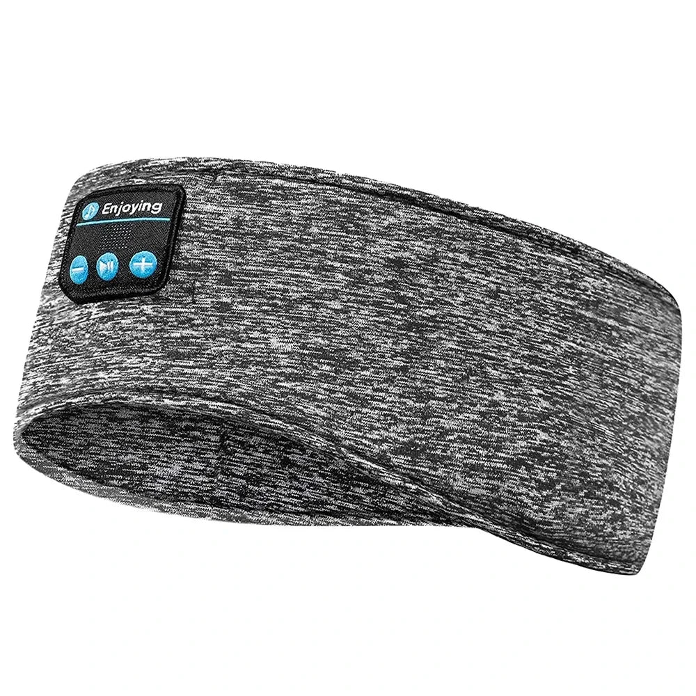 HUAWEISHI Bluetooth 5.0 Earphones Sports Sleeping Headband Elastic Wireless Headphones Music Eye Mask Wireless Headset Headband