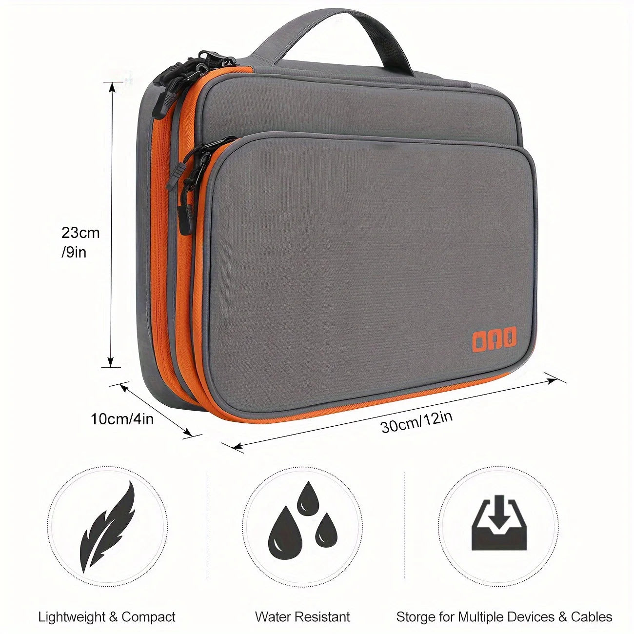 Multi Layer Cable Storage Bag, Electronic Accessories Organizer, Portable Travel Cable Organizer Case for iPad Cable Charger