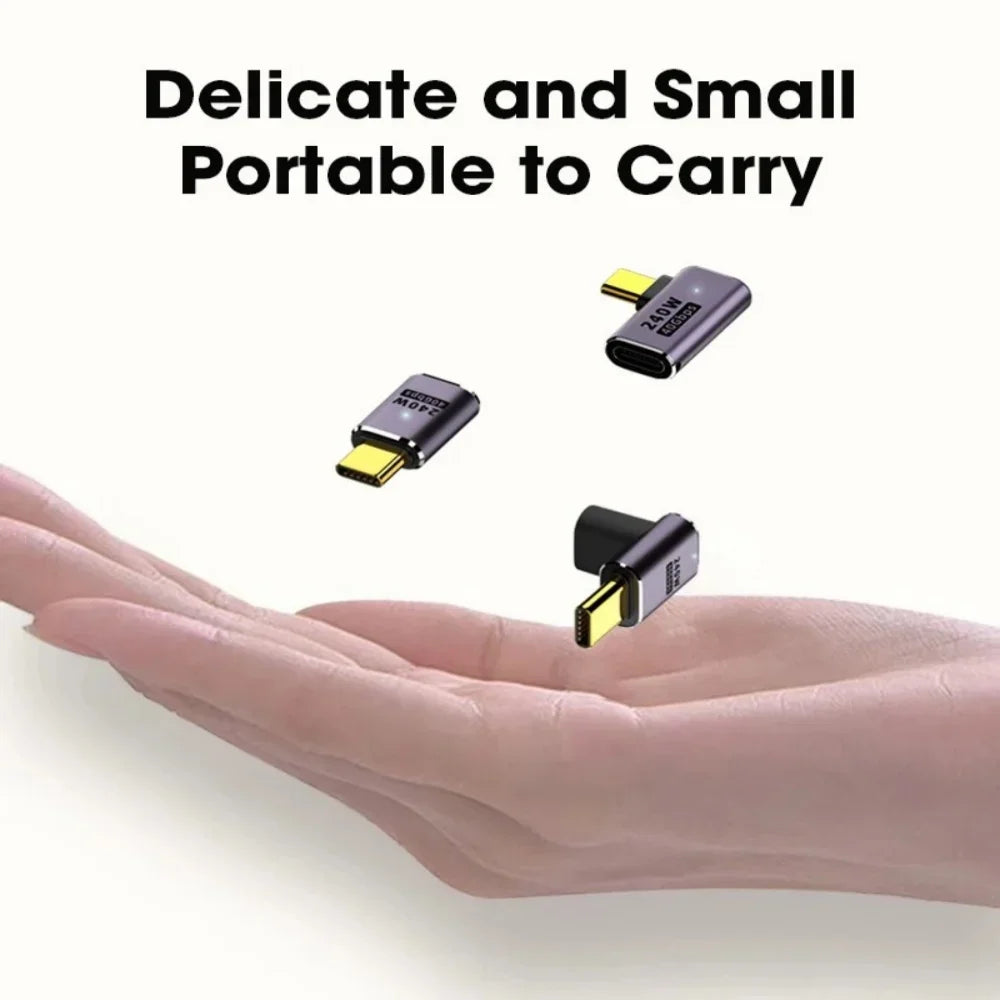 PD240W USB4.0 Type C to USB C Fast Charging Adapter Converter 40Gbps Data Sync Connector 8K@60Hz USB C OTG Adapter for MacBook