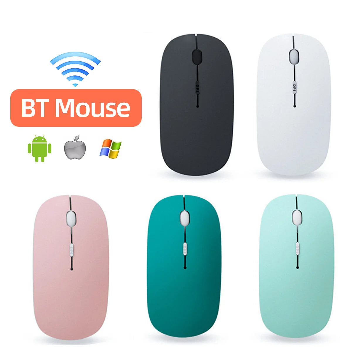 Wireless Bluetooth Mouse For iPad Samsung Huawei Lenovo MiPad Android Windows Tablet Battery Mouse For Laptop Notebook Computer