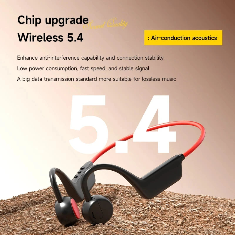 Lenovo Bone Conduction Headset Bluetooth 5.4 With Mic Waterproof Exercise Fitness Wireless Swimming Sports Headphone New 2026