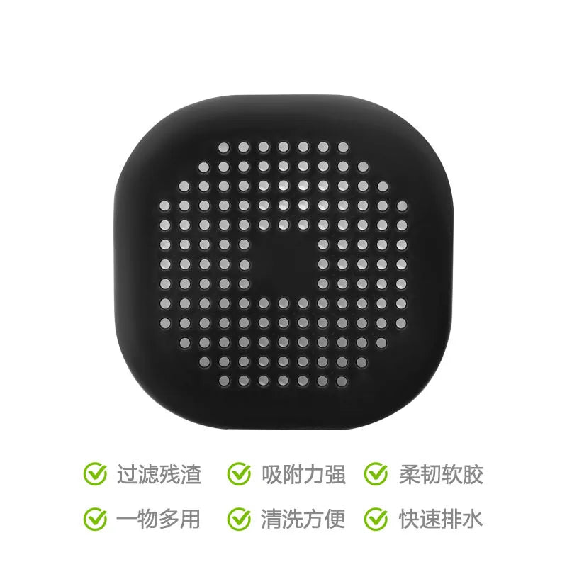 1pc Silicone Sink Hair Catcher, Shower Drain Cover Filter Control Sink and Tub Clog Preventer  Bathroom and Kitchen Accessories