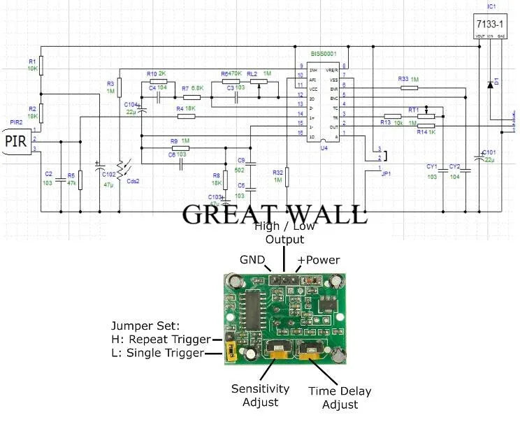 2PCS PIR Sensor HC-SR501 Adjust IR Pyroelectric Infrared Motion Detector Module For Raspberry Pi Sensing Human Bod