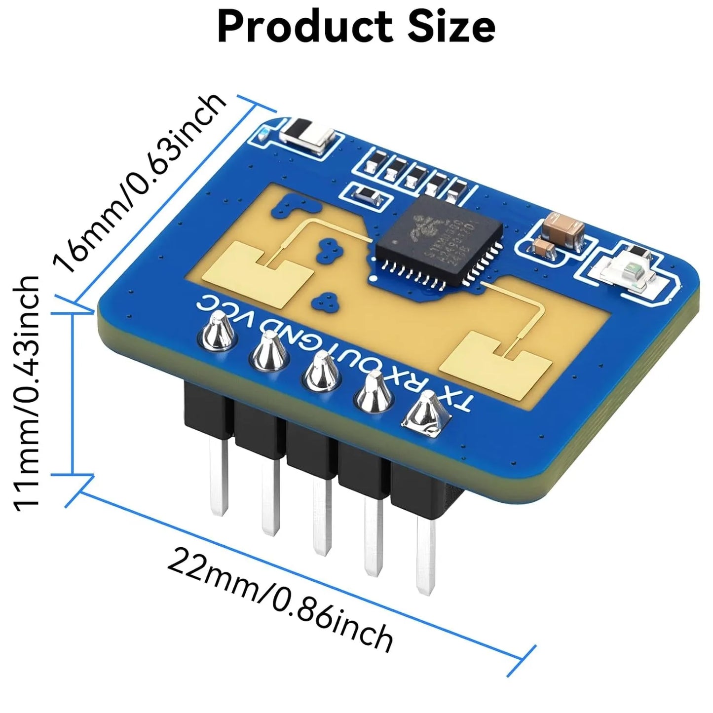 LD2410C 24GHz Sensor Module Human Presence Radar Sensor Module  FMCW LD2410 Millimeter Wave Radar Sensor Module