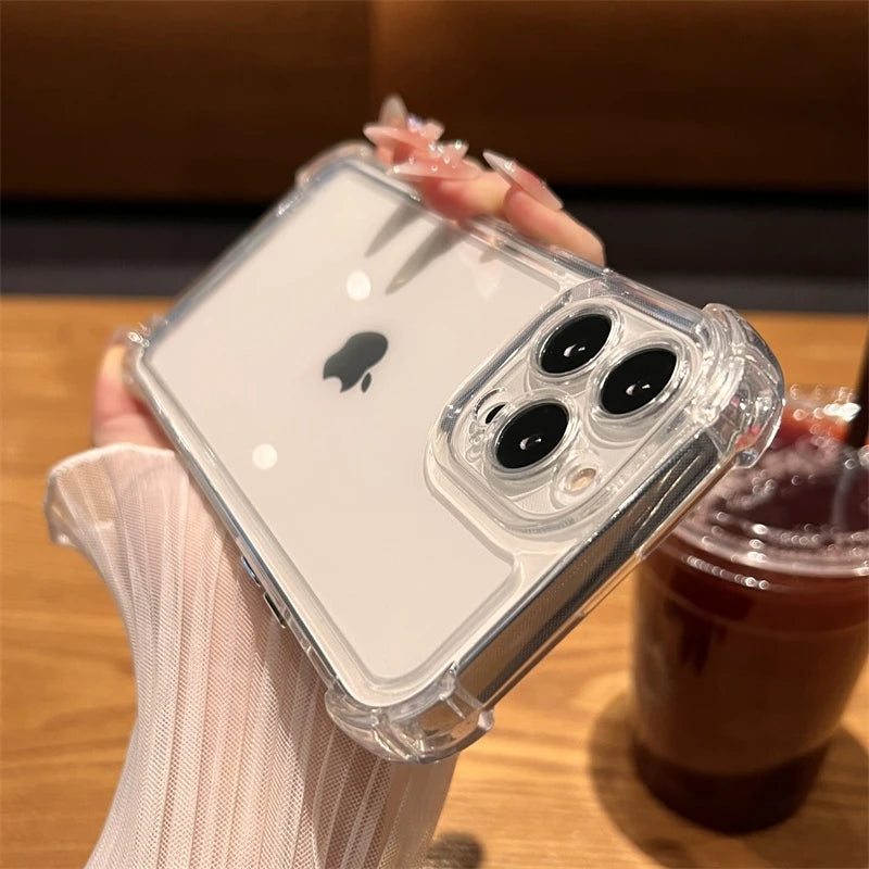 Luxury Shockproof Transparent Case For iPhone 17 16 15 14 13 12 11 Pro Max 7 8 Plus Bumper Cases Cover