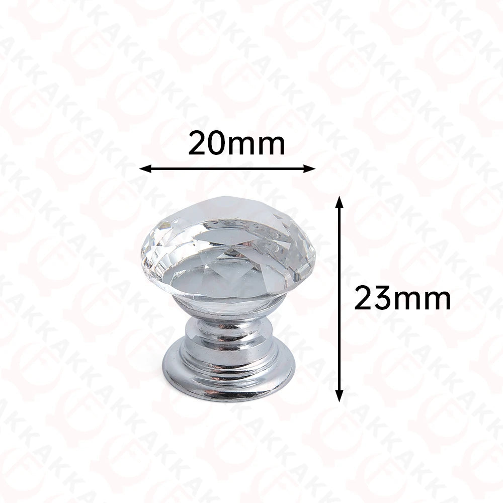 KAK Gold Diamond Crystal Glass Cabinet Knobs and Handles Cupboard Door Pulls Zinc Alloy Kitchen Handle Furniture Door Hardware