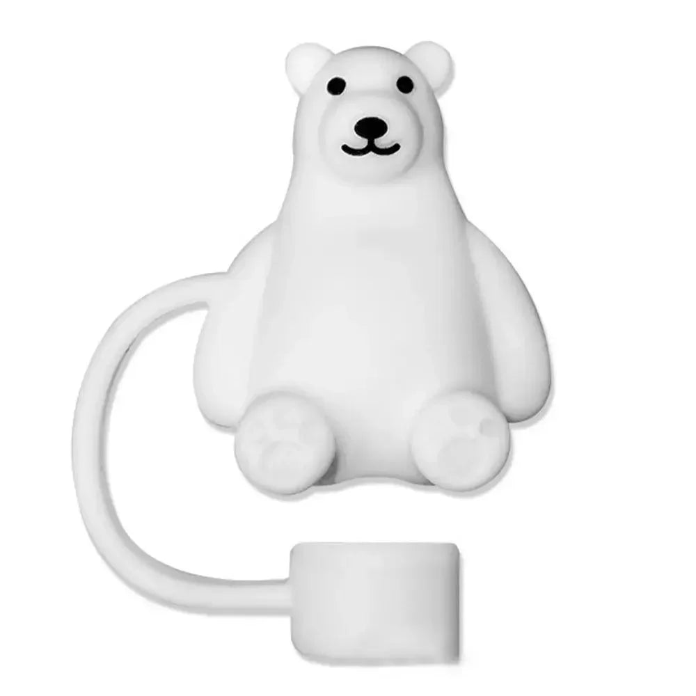 1PC Silicone Straw Plug Splash Proof Drinking Dust Cap Dust-proof Straw Tips Cover Cup Accessory Kitchen Tool Creative Reusable