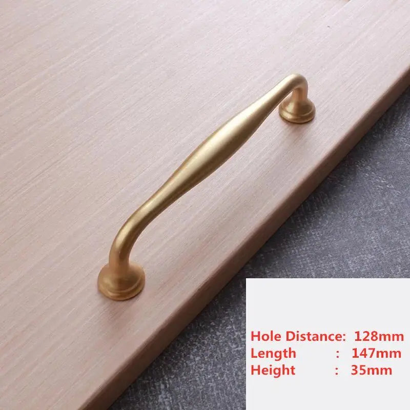 Handles Drawer Cabinet Furniture Kitchen Handles for Cabinet Knob Door Drawer Furniture Kitchen Knob Golden Simplicity Hardware
