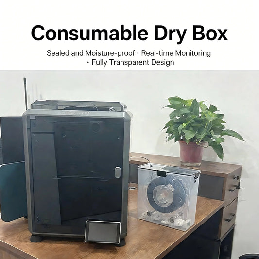 3D Printer Filament Dryer Box Airtight Moisture Proof Storage with Real-Time Monitoring & Tool Holder for 3D Printing Filament