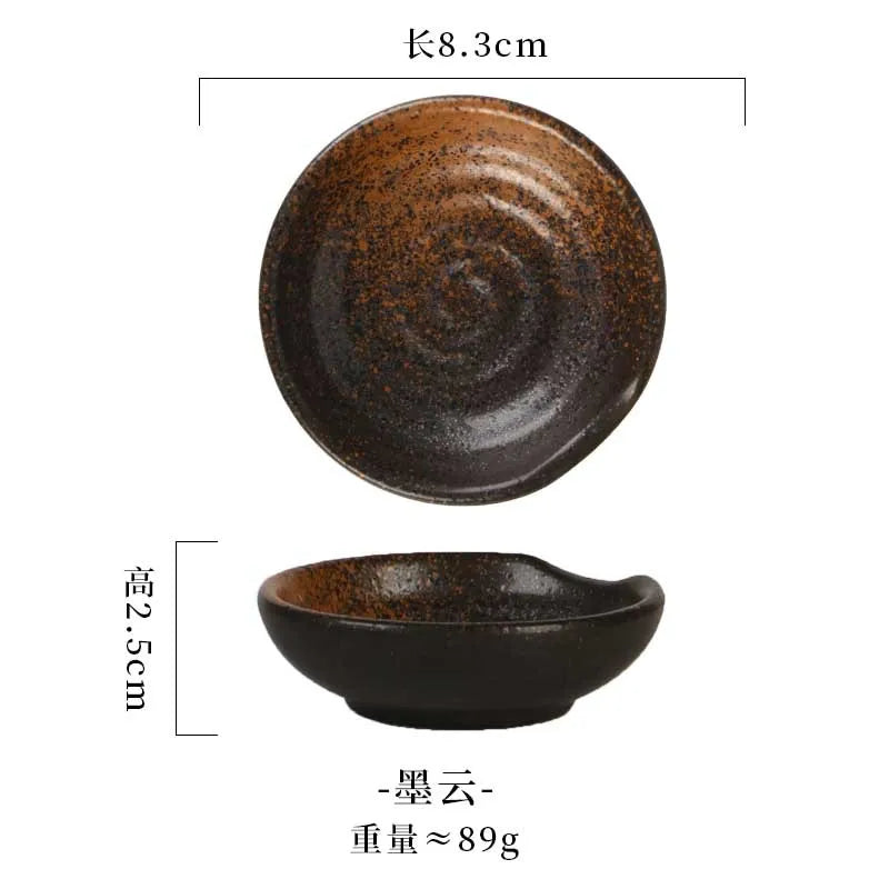 Sweet Ceramic Sauce Dishes Sushi Plate Tableware Japanese Style Spice Soy Vinegar Dessert Mini Sauce Bowl Porcelain Kitchen Supp
