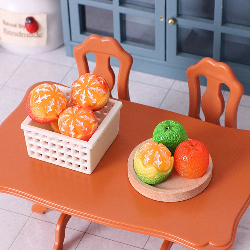 Dollhouse Simulation Fake Fruit Model Orange Kit Doll House Miniature Kitchen Food Festival Party Decoration Pretend Play Toys