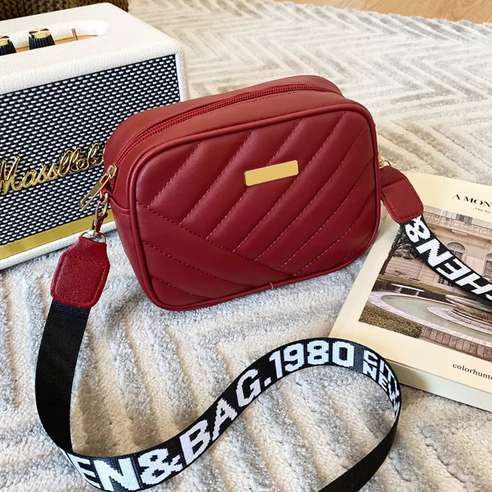HOMEFISH High Quality PU Shoulder Bags for Woman's Handbag Simple Crossbody Casual Messenger Bag Cool Shoulder Bags Phone Bag