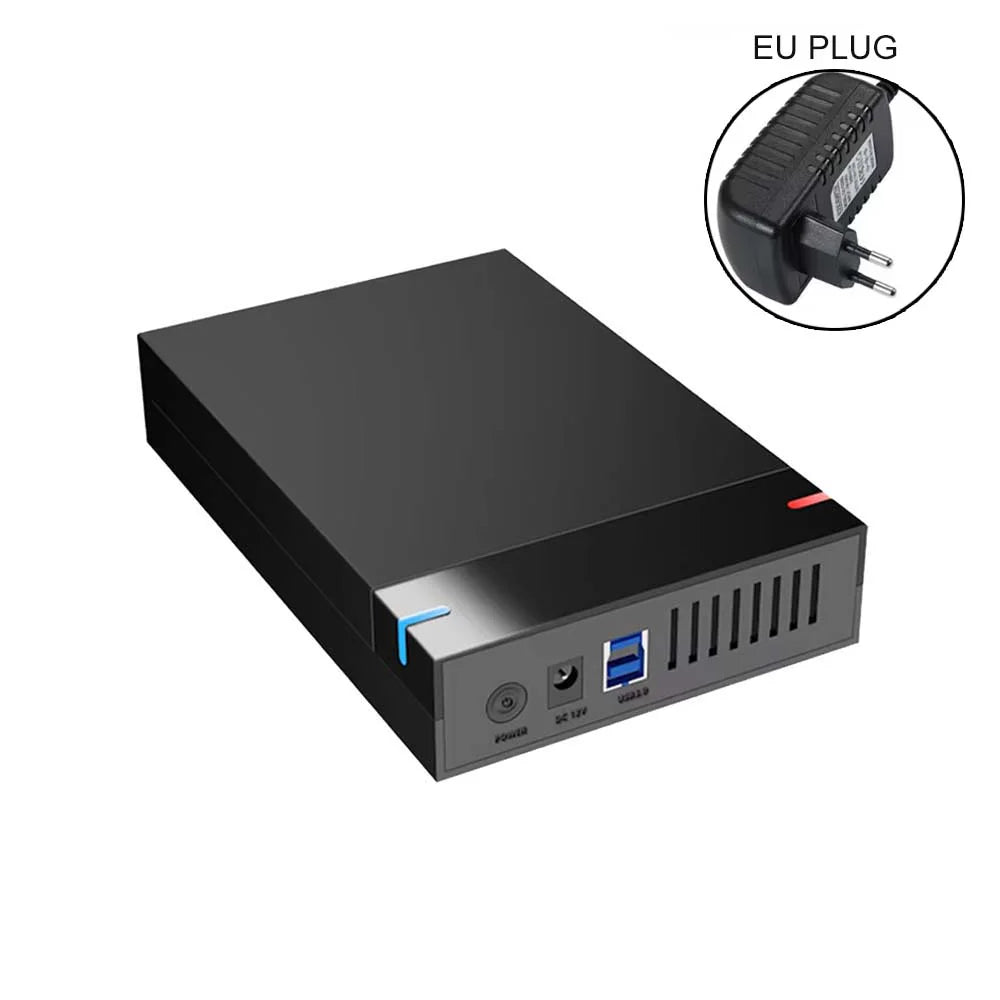 Portable 3.5 Inch USB 3.0 External Hard Drive Case Box Enclosure SATA SSD HDD 10TB Transmission for PC Laptop TV Cellphone