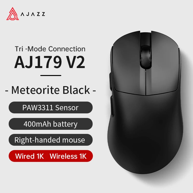AJAZZ AJ179 Lightweight Wired And Wireless Mouse Ergonomic Macro Gaming Mouse Suitable For Personal Computers And Laptops