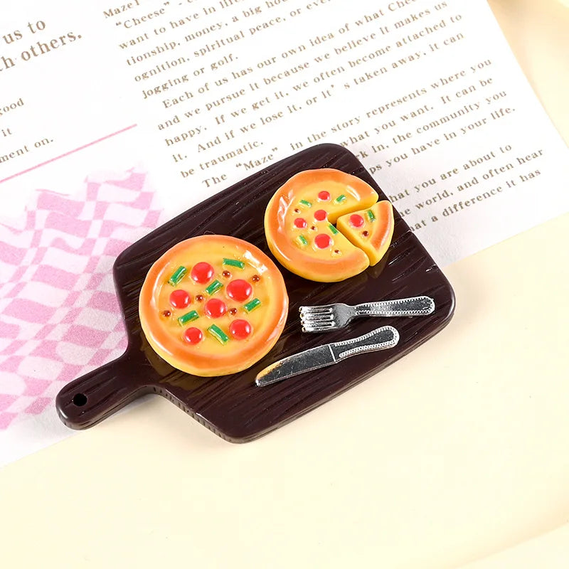 1set 1/12 Dollhouse Simulated Breakfast Afternoon Tea Set Dollhouse Mini Kitchen Food Decoration For Kid Pretend Play Toys