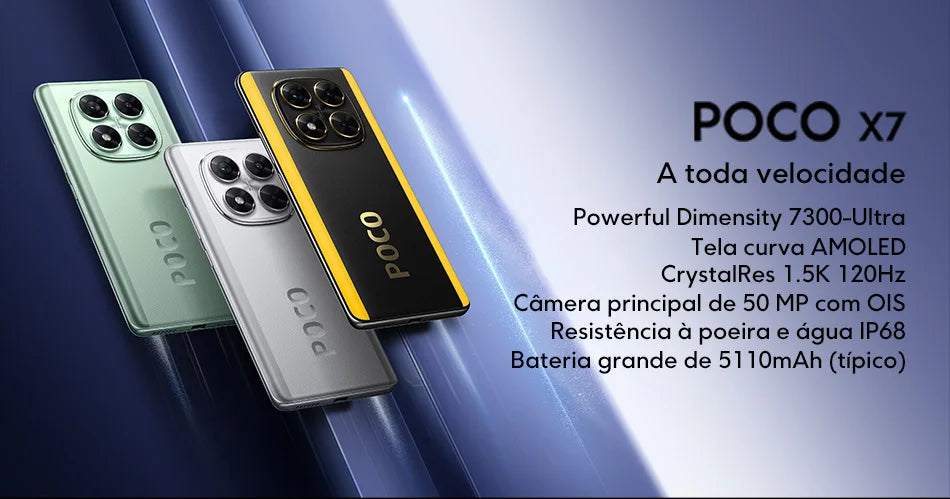 Global Version POCO X7 Smartphone Dimensity 7300-Ultra 6.67"120Hz AMOLED Display 45W 5110mAh 50MP Camera IP68 Xiaomi HyperOS NFC