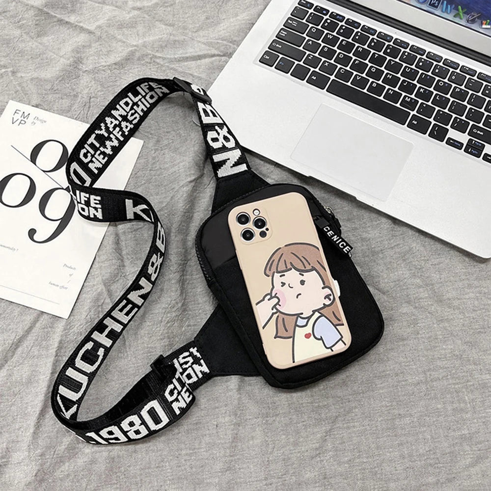 Man's Messenger Bag Men's Shoulder Bag INS Trend Small Backpack Mobile Phone Square Bag Crossbody Bags Organizer Bag