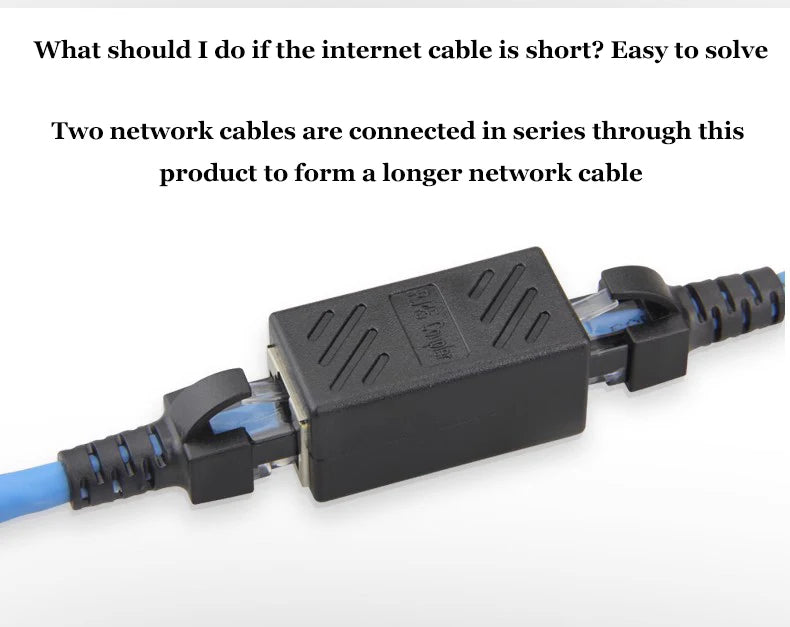 Ethernet Cable Extender, RJ45 Cat 5 Cat 6 Cat6a Coupler, Extender Connector - Ethernet Coupler Female to Female