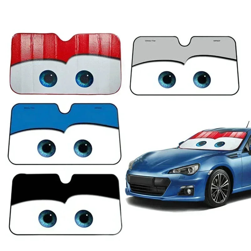 Car Solar Protection 4 Colors Eyes Heated Windshield Sunshade Car Window Windscreen Cover Sun Shade Auto Sun Visor Car-covers