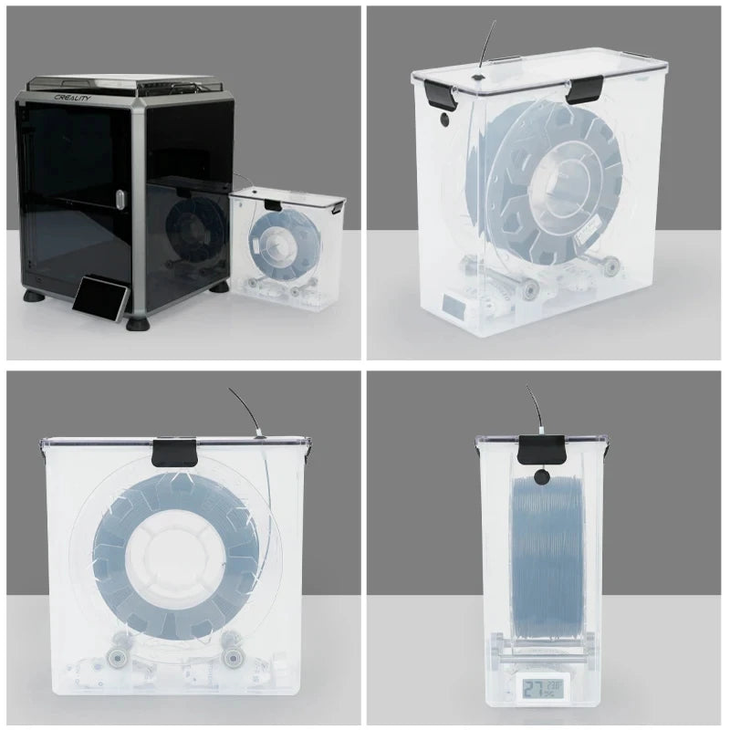 3D Printer Filament Dryer Box Airtight Moisture Proof Storage with Real-Time Monitoring & Tool Holder for 3D Printing Filament