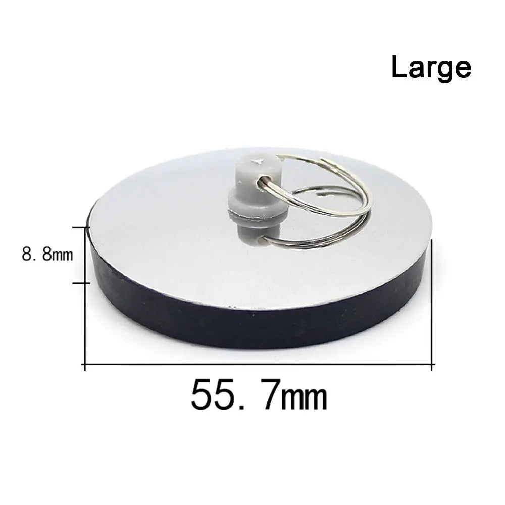 37/45.7/55.7mm Dia Bath Plug Stainless Steel Rubber Drain Stopper for Bathtub Washbasin Sink Kitchen Bathroom Accessories